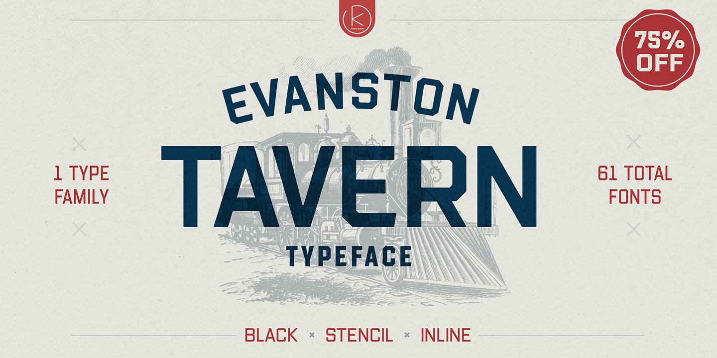 Font Evanston Tavern 1826